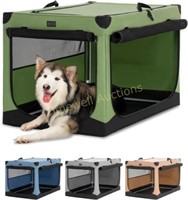 Large Dog Crate  Collapsible  Green 39.5inch
