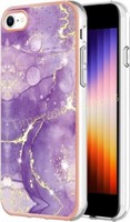 iPhone SE/7/8 Soft Bumper Case  Marble Purple