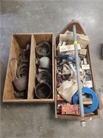 Wood Boxes of Various Tools and Hardware