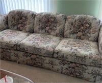 VTG UPHOLSTERED SOFA 3 Seat with Wood Trim