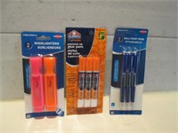 LOT OFFICE/ SCHOOL SUPPLY: HIGHLITERS, BALL POINT