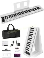 Piano Keyboard  Bluetooth  Pearl White