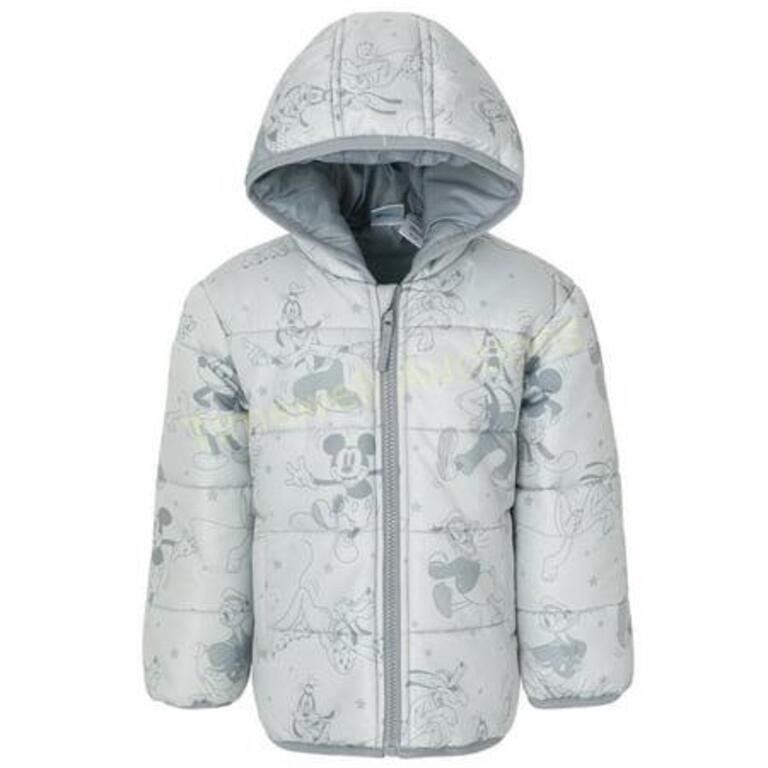 Mickey Mouse Boys Puffer Jacket Gray 4T