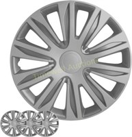16 Inch Wheel Cover Kit  Silver Hubcaps