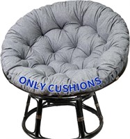 W477  Sutailocus Papasan Chair Cushion, Light Grey