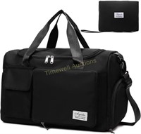 Waterproof Gym Bag with Compartment  Black