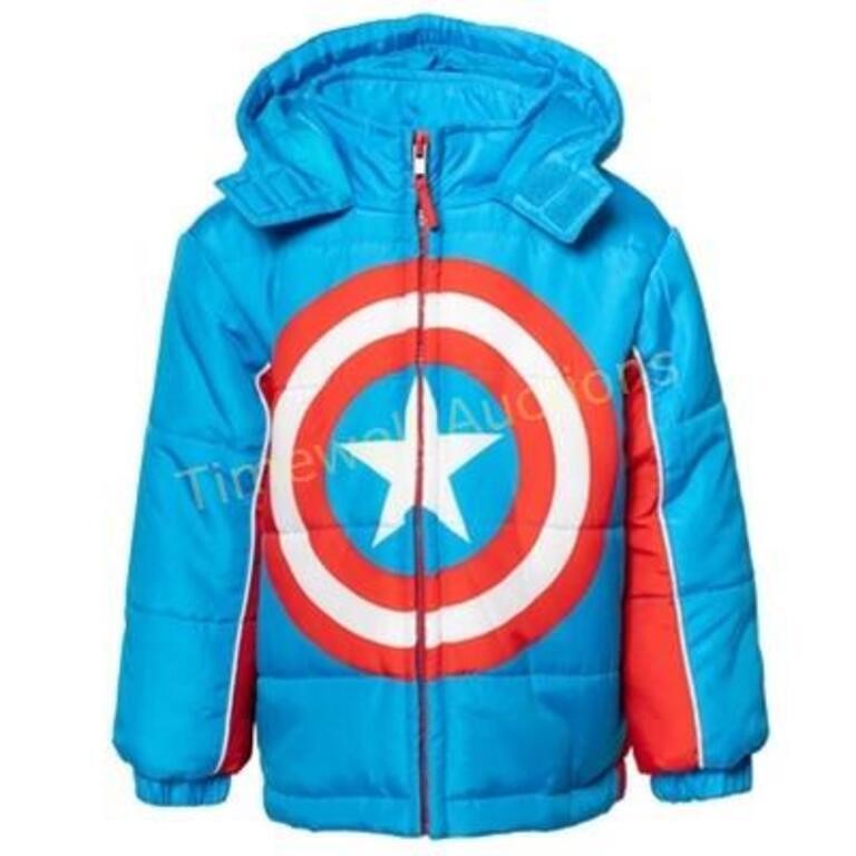 Avengers Cap America Boys Puffer Jacket 7-8