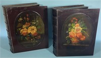 Oversized Floral Motif Book Boxes