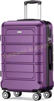 SHOWKOO Luggage PC+ABS 20in TSA Lock Purple