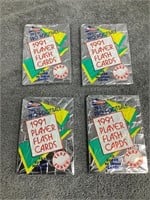 4 Unopened Pacific NFL 1991 Player Flash Cards