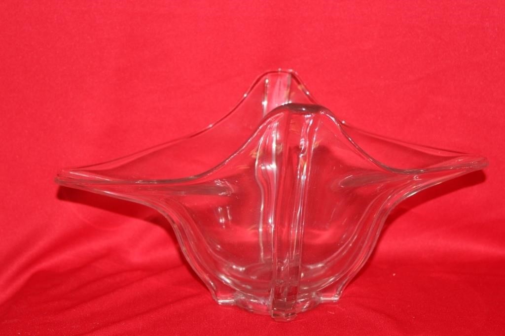 Unusual Clear Glass Bowl