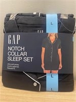 GAP Notch Collar Sleep Set - L - True Black