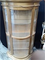 ROUNDED LIGHTED CURIO CABINET 70X41X17