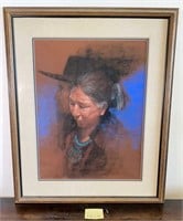 Native American Pastel Clifford Beck Painting
