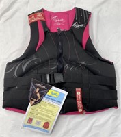 Ladies Large HO Sports Life Vest, Black/Pink, New