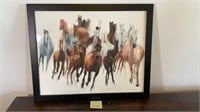 Artist Signed Pastel "Stampede"

 Horses