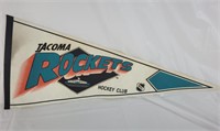 Vintage Tacoma Rockets hockey club pennant