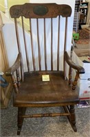 Antique Primitive Folk Art Rocking Chair