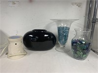 Misc Vase Lot and Candle Warmer