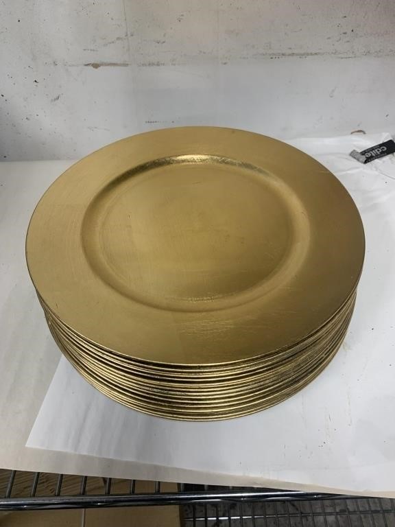 20 Gold 13 inch Decorative Plates