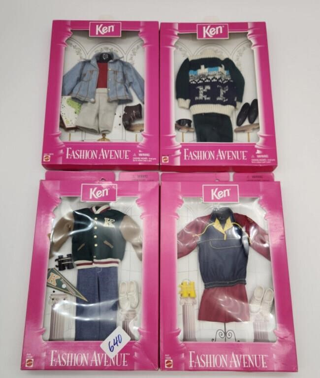4 Ken Fashion Avenue Outfits in Box