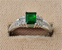 .925 Emerald Style Ring