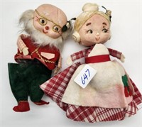 Vintage Mr. and Mrs. Santa Claus