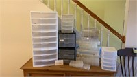 Lot of Plastic Storage Bins / Drawers