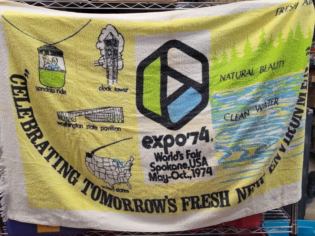 Rare Expo '74 Towel w/ Storage Bag