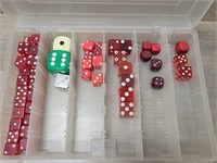 52 Total Dice 7 Casino Many Sizes w/ Container