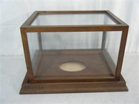 Vintage wood & Glass Football Display case