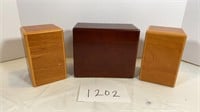 3 Wood Levenger Fountain Pen Display Boxes