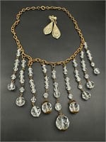 1920’s-30’s crystal necklace and sterling germany