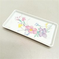Floral catchall tray plate