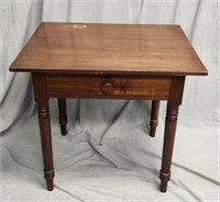Antique Turned Leg 1 Drawer Work Table