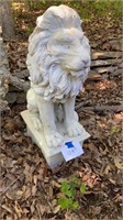 Resin Lion Sculpture w/ Plaster Overlay
