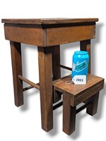 Rustic Reclaimed Wood Crate Fold Out Step Stool