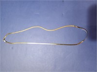 Silver necklace w/ gold tone - 22"