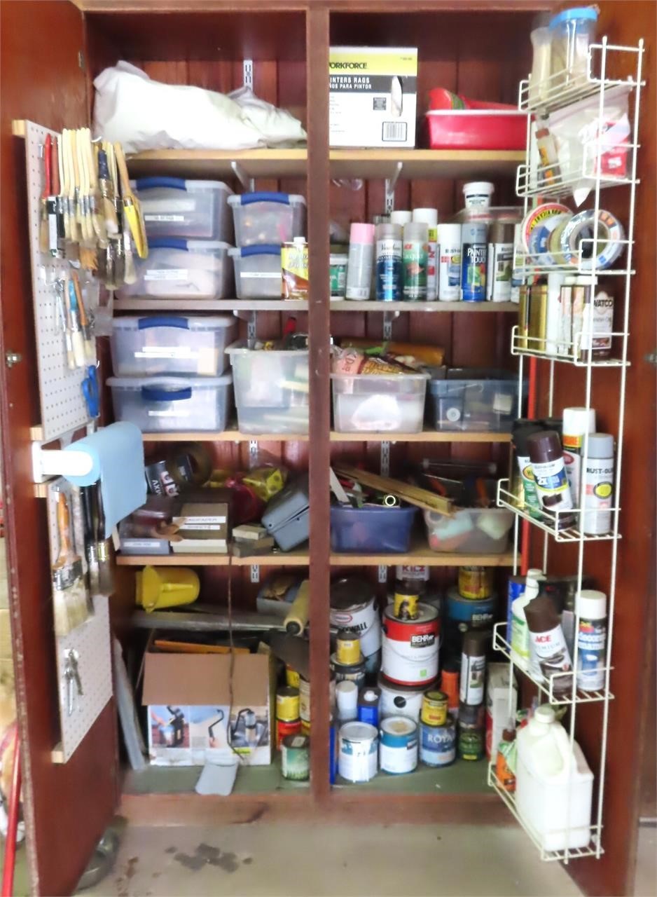 Contents of Paint Cabinet, must take all