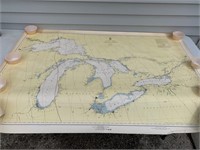 Great Lakes Map 52"x36"