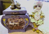collectible Cat Figurine & Music Box