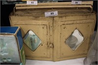 ANTIQUE METAL/MIRRORED CABINET