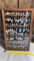 Vintage Souvenir Spoons Collection with Case