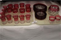 LARGE COLLECTION OF KINGS CROWN GLASS WARE