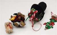 Bear & Top Hat Christmas Ornaments