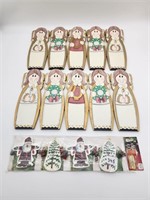 Three Wooden Christmas Decorations