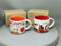 2 StarBucks 14 oz "Calgary" coffee mug w/ boxes