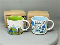 2 StarBucks 14 oz "Banff" coffee mug