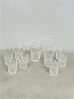 9pc Waterford crystal glasses
