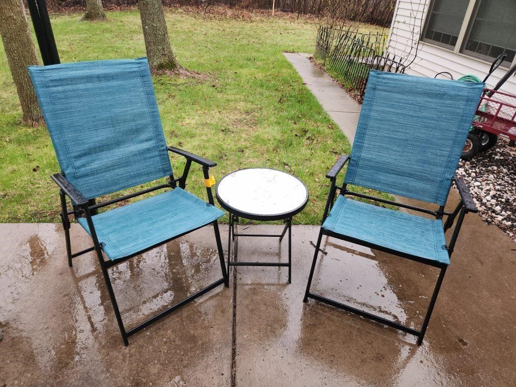 Folding chairs w/ table (3 pc set)
